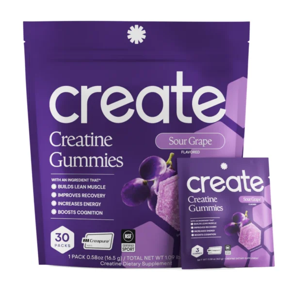 Sour Grape Creatine Monohydrate Gummies
